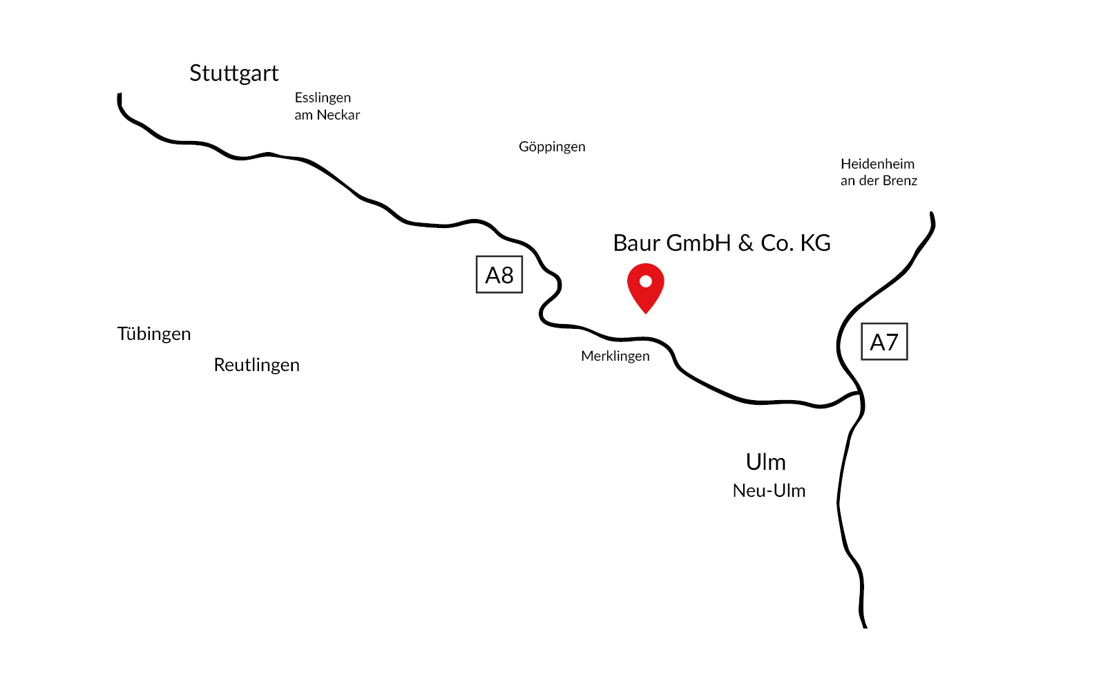 Anfahrt Baur GmbH & Co. KG